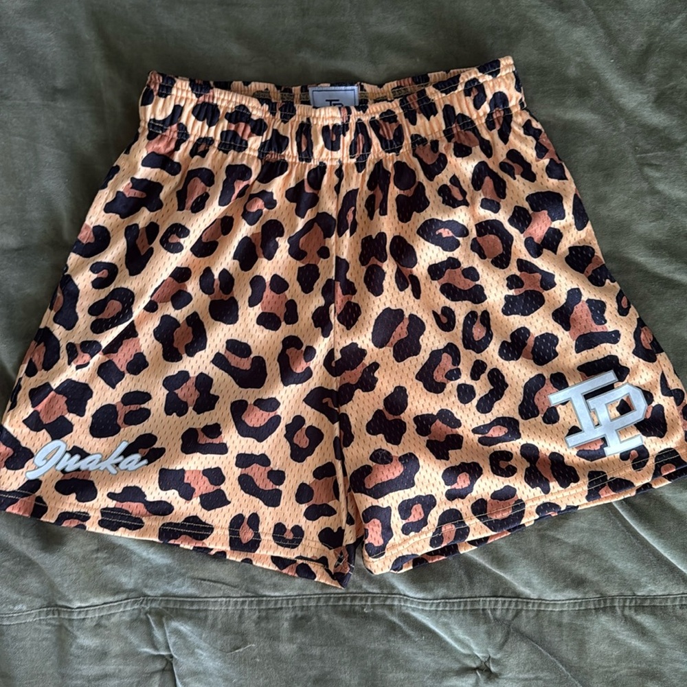 Inaka Power Leopard Print Athletic Shorts